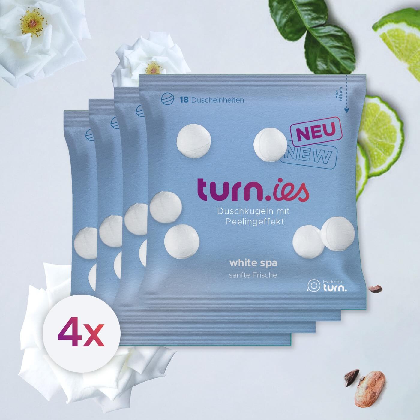 turn.ies white spa – der innovative Duschkugel Spender